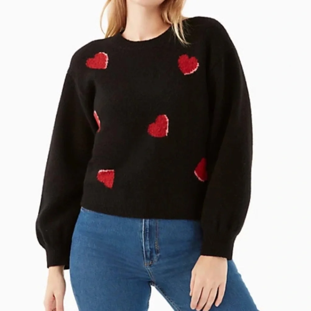 Kate Spade Heart Pop Wool blend Knit Sweater - Style K6671